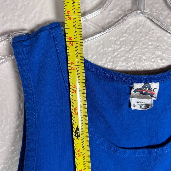 Alstyle Sz M Men's Tank Top Royal Blue Cabo San Lucas Mexico - Picture 5 of 6